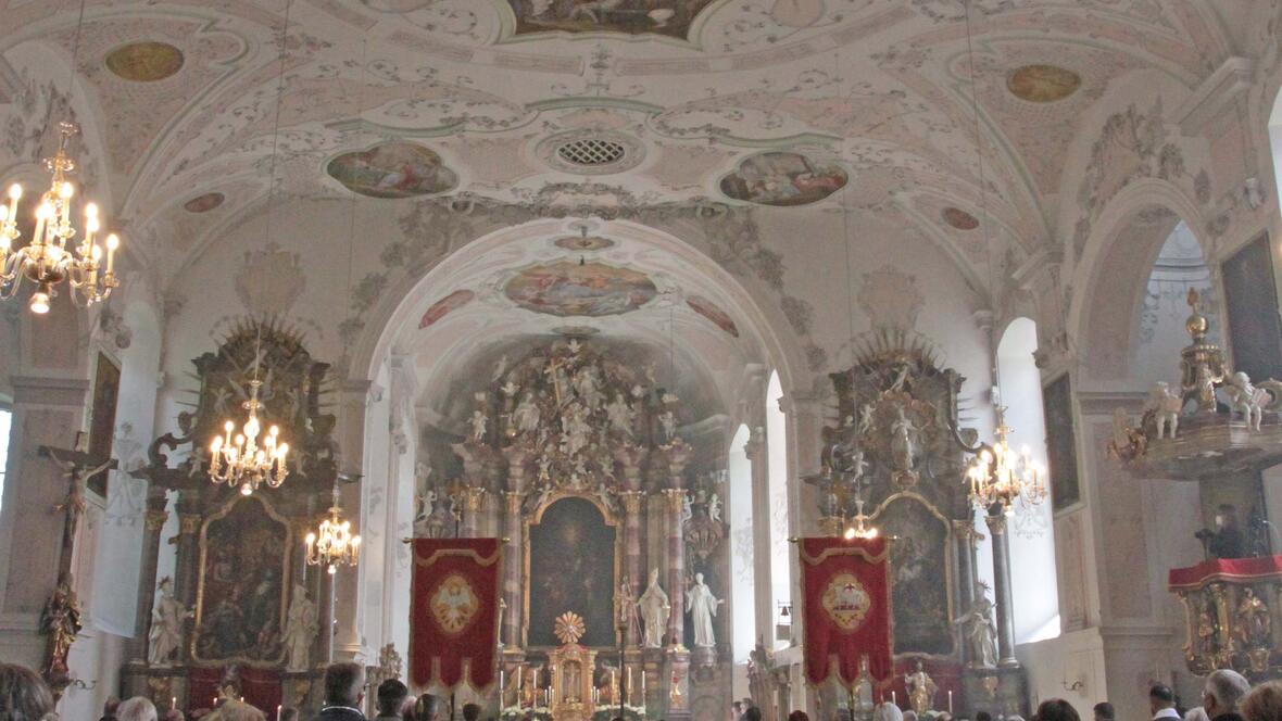 Die frisch renovierte Heilig Geist Kirche in Neuburg/Donau erstrahlt in neuem Glanz.