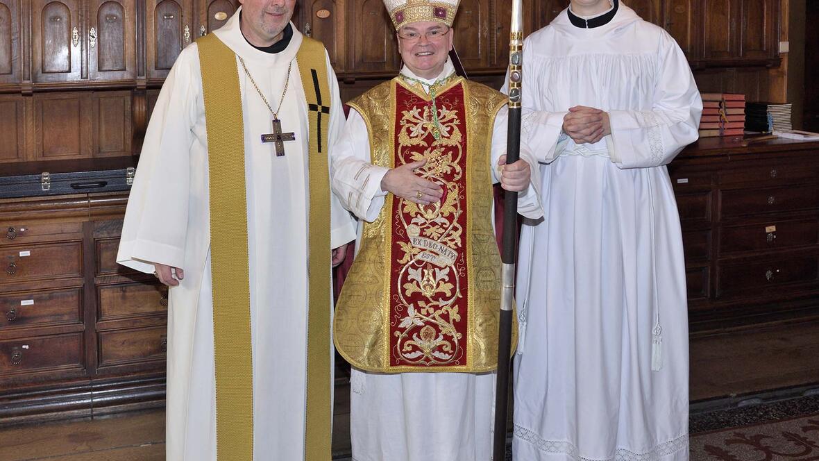 Am Hochfest Mariä Himmelfahrt weihte Bischof Bertram den Zisterzienser Fr. Maurus Korn im Kloster Wettingen-Mehrerau (Österreich) zum Diakon. (Fotos: Zisterzienserabtei Wettingen-Mehrerau)