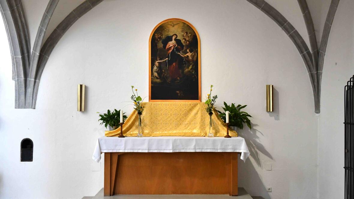 Eine Kopie des bekannten Gnadenbilds hängt seit Ostern in der nahegelegenen Wallfahrtskirche Heilig Kreuz. (Foto: Nicolas Schnall / pba) 