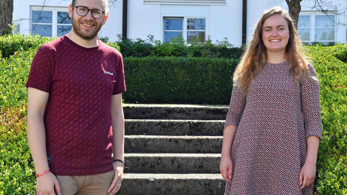 Gemeindeassistent Fabian Blay und Gemeindeassistentin Rosalie Brombeiß. Auf dem Bild fehlt Franziska Weißenbach.