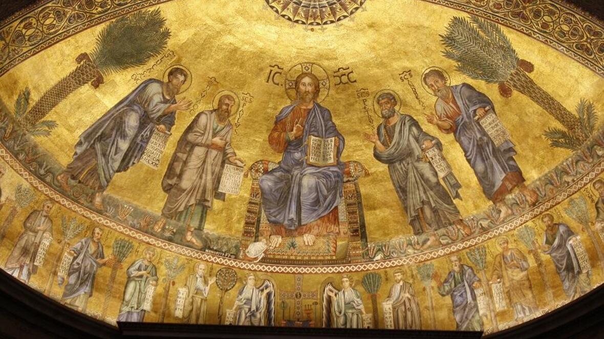 Apsismosaik Sankt Paul vor den Mauern in Rom (Foto: Dr. Peter C. Düren) 