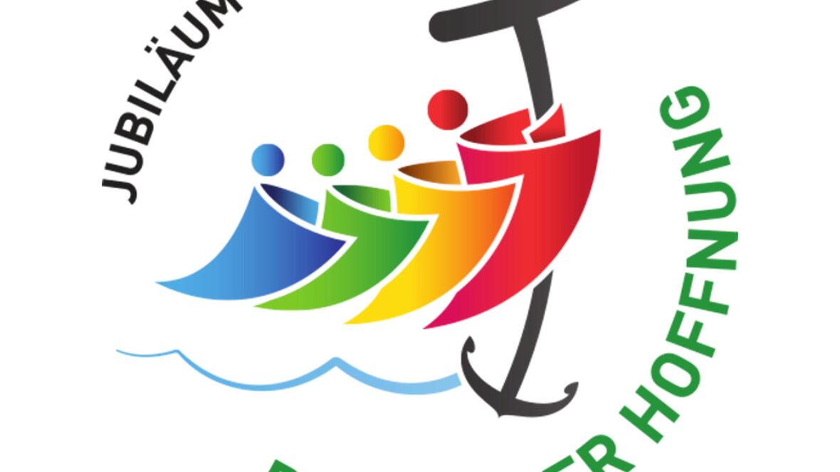 Das deutschsprachige Logo für das Heilige Jahr 2025. (Quelle: Dikasterium für die Evangelisierung, Vatikan)