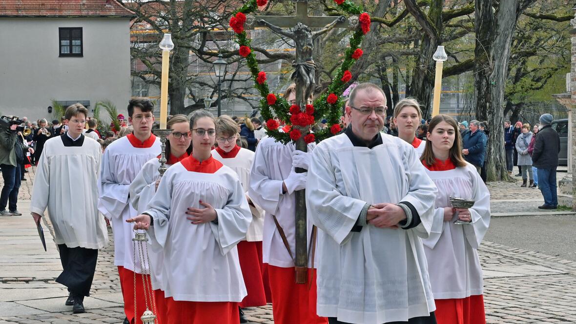 Feier des Einzugs Jesu am Palmsonntag. (Foto: Leander Stork / pba) 