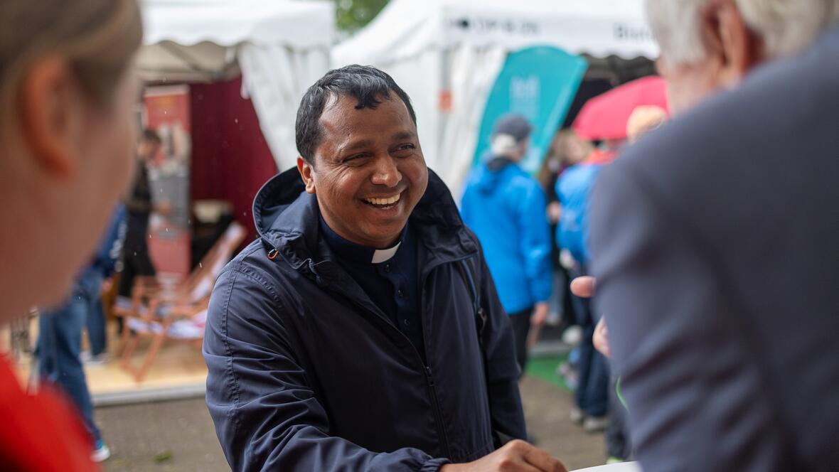 Gute Stimmung beim 103. Deutschen Katholikentag in Erfurt (Fotos: Julian Schmidt / pba)