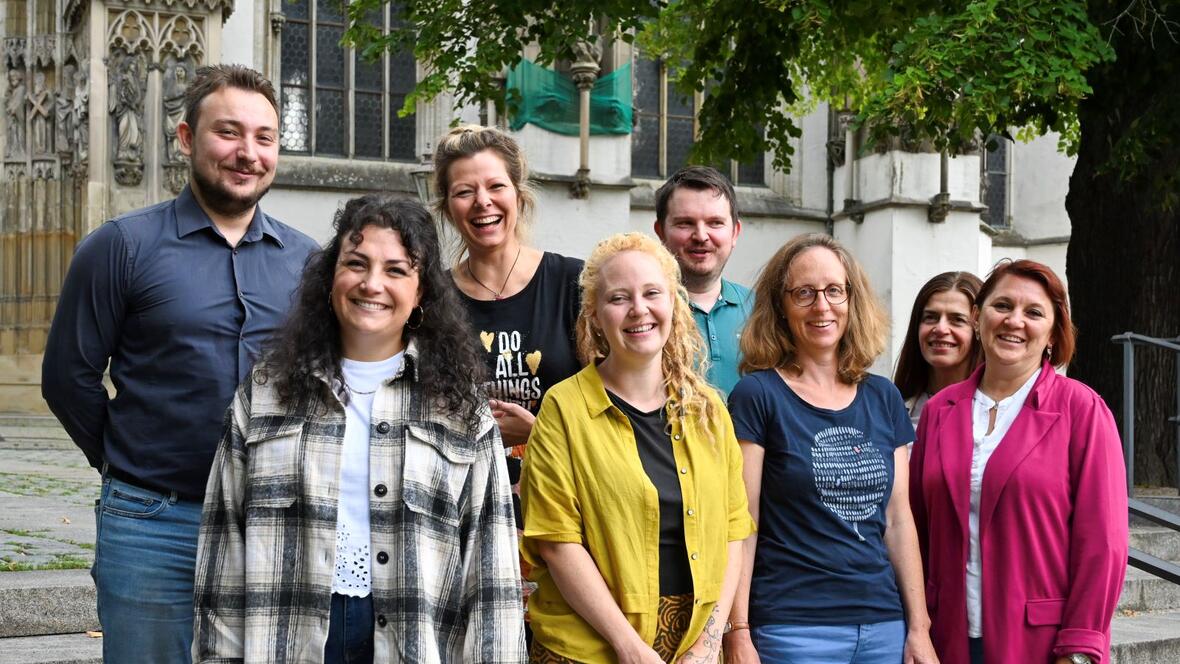 Die angehenden Religionslehrerinnen und Religionslehrer i.K. Nicht im Bild: Maria Wanner (Foto: Julian Schmidt / pba)