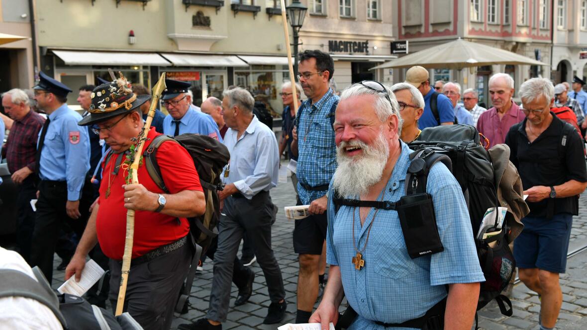 Fröhliche Gesichter waren auf der Männerwallfahrt zu sehen. (Fotos: Nicolas Schnall / pba)